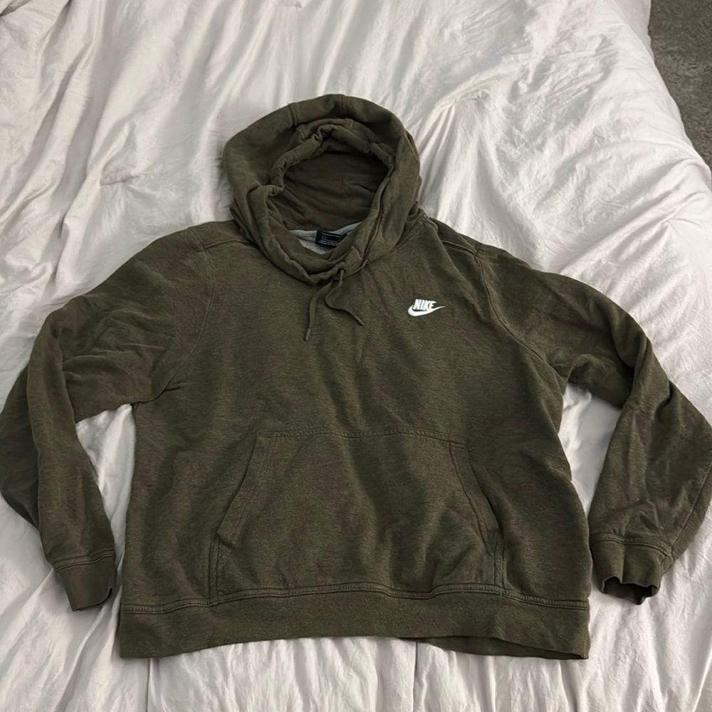 Nike Olive Green Hoodie Sweatshirt Size Large
